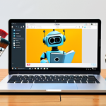 A vibrant digital collage showcasing various online career options. The collage should feature icons and imagery representing content writing (a pen writing on a laptop), digital marketing (a smartphone with social media logos), online teaching (a headset and a book), graphic design (a paintbrush and a color palette), a virtual assistant (a helpful robot), and e-commerce (a shopping cart). The overall style is modern and optimistic, conveying the possibilities of the digital age.