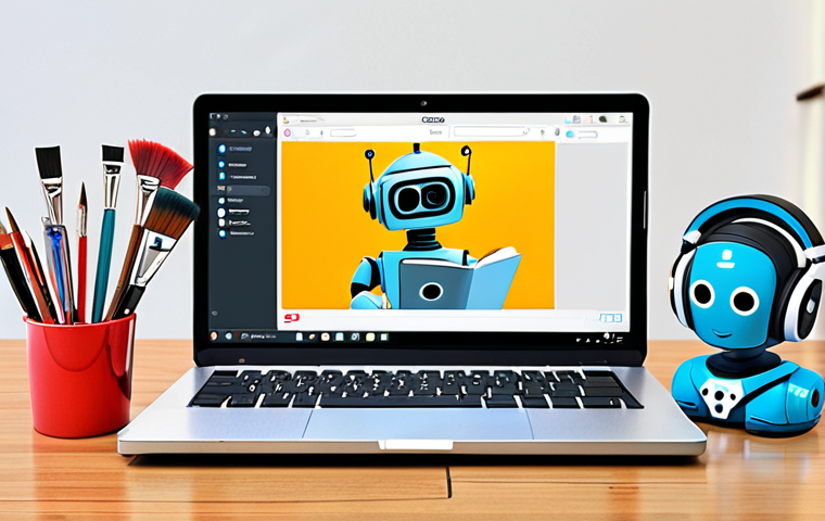 A vibrant digital collage showcasing various online career options. The collage should feature icons and imagery representing content writing (a pen writing on a laptop), digital marketing (a smartphone with social media logos), online teaching (a headset and a book), graphic design (a paintbrush and a color palette), a virtual assistant (a helpful robot), and e-commerce (a shopping cart). The overall style is modern and optimistic, conveying the possibilities of the digital age.