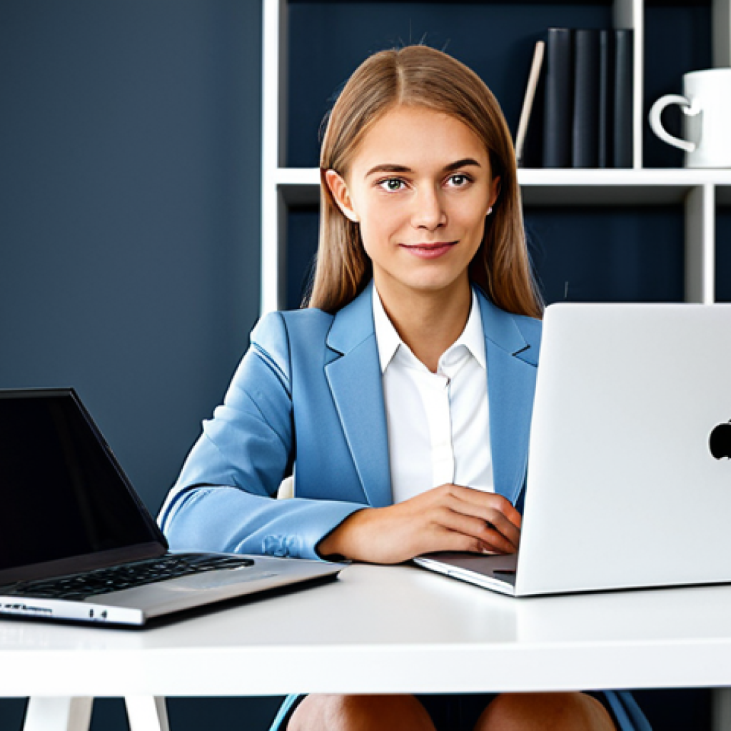 취업 준비생을 위한 온라인 강의 - Online Learning Setup**

"A young professional woman fully clothed in appropriate attire, sitting at...