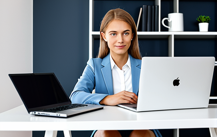 취업 준비생을 위한 온라인 강의 - Online Learning Setup**

"A young professional woman fully clothed in appropriate attire, sitting at...