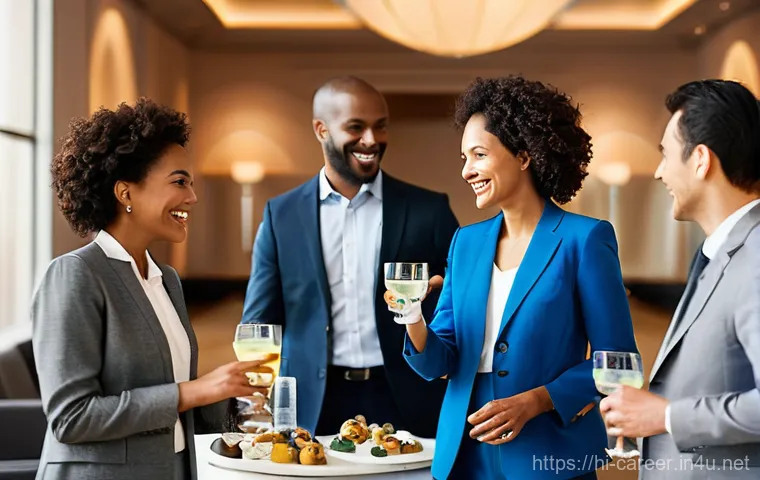 이직 준비 과정 - **Prompt:** A diverse group of four to five young professionals (men and women, ethnically diverse) ...